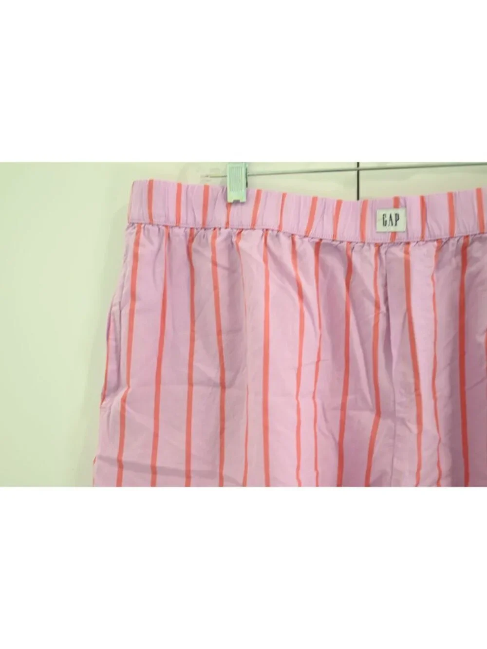NWT Gap Body Boxer Shorts Sleep Pajama Lounge Bottoms Sz XL Pink Stripe Preppy